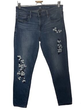 GAP Girlfriend Floral Embroidered Jeans